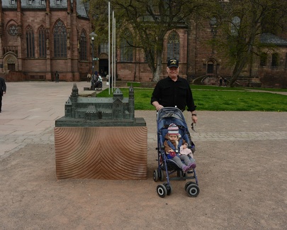 Dad and Greta - Worms Cathedral model